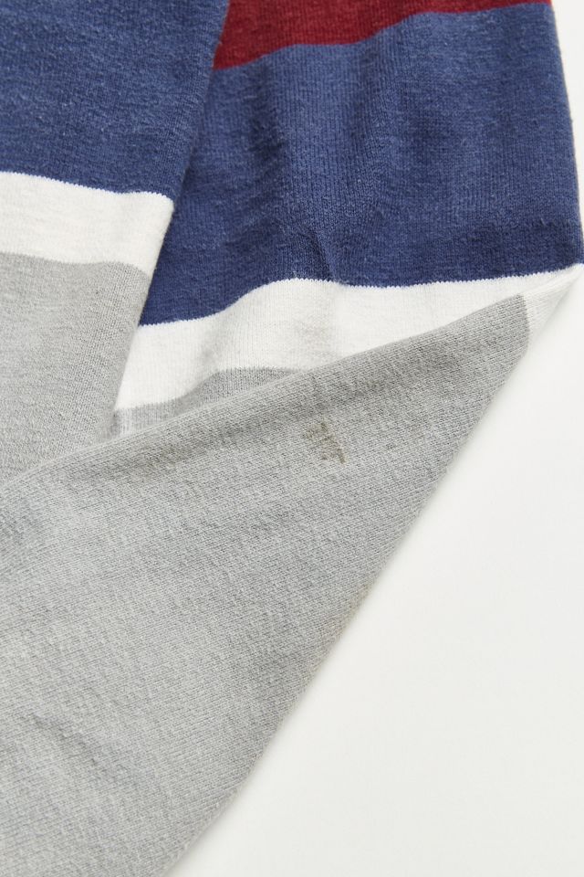 Vintage Thatcher And Cross Grey Stripe Rugby Shirt #3