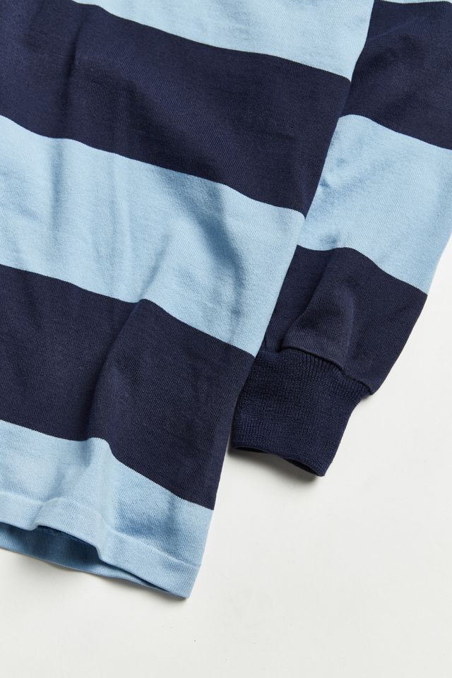 Vintage Canterbury Of New Zealand Blue Stripe Rugby Shirt | Urban