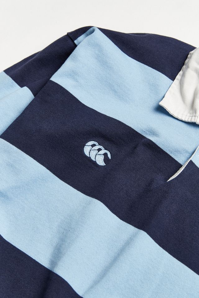 Vintage Canterbury Of New Zealand Blue Stripe Rugby Shirt | Urban