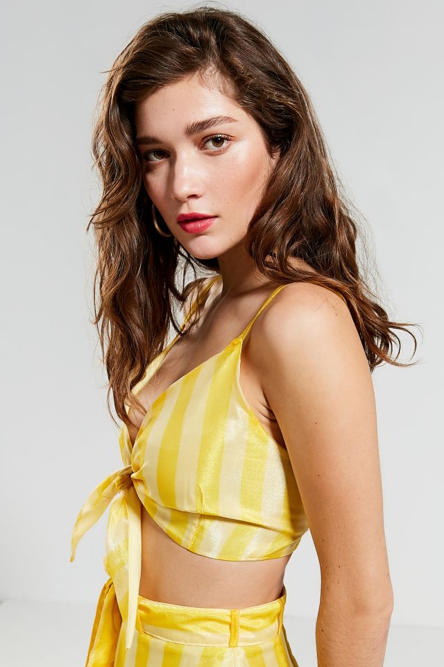 Tach Clothing Tie-Front Striped Top #2