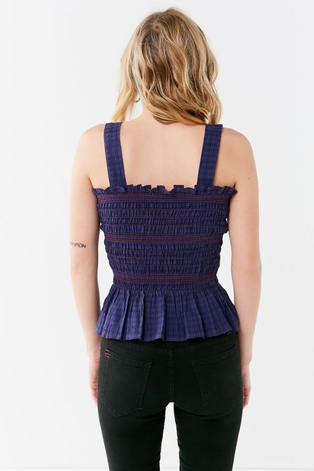 UO Smocked Square-Neck Tank Top #2