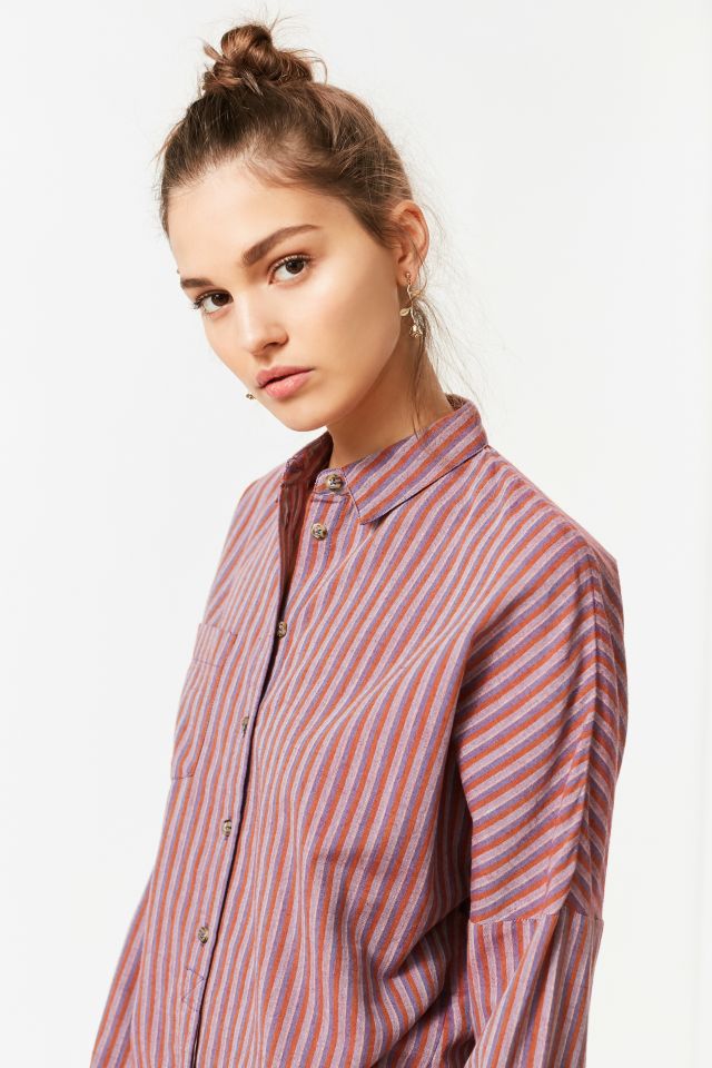 UO Relaxed-Fit Plaid Button-Down Shirt #3