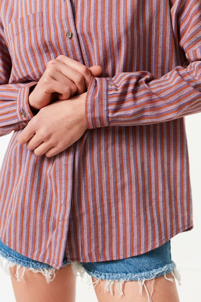 UO Relaxed-Fit Plaid Button-Down Shirt #5