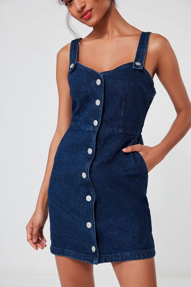 Urban outfitters shop denim button dress