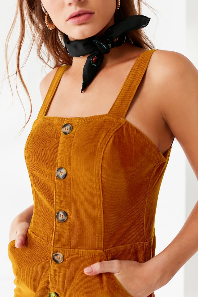 UO Corduroy Dungaree Jumpsuit