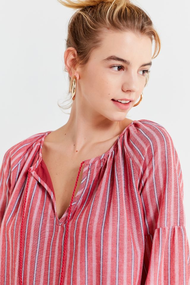 UO Striped Tassel Tunic Dress #1