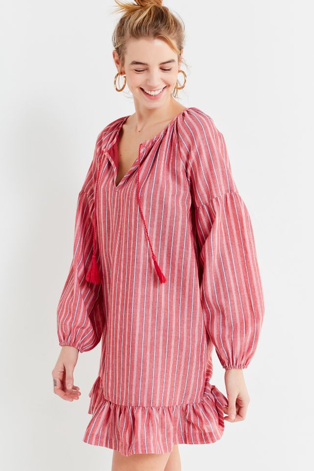 UO Striped Tassel Tunic Dress #3