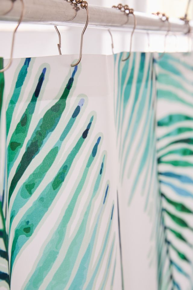 83 Oranges For Deny Watercolor Palms Shower Curtain #1