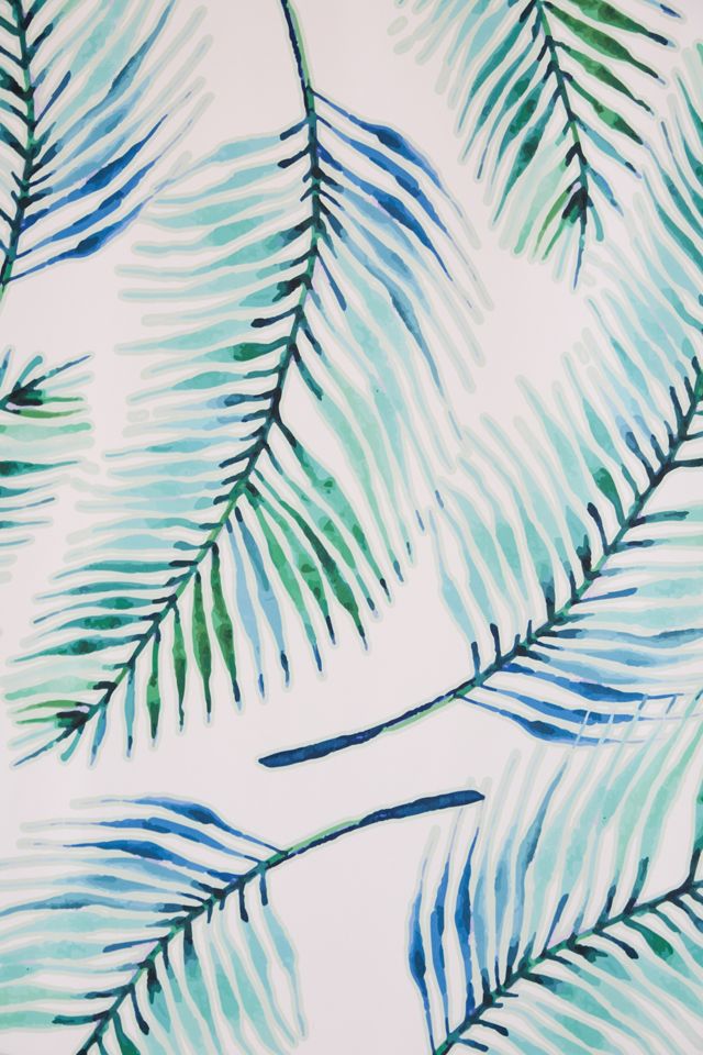 83 Oranges For Deny Watercolor Palms Shower Curtain #2
