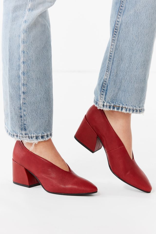 Brutal Onkel eller Mister Vurdering Vagabond Olivia Red Leather Heel | Urban Outfitters