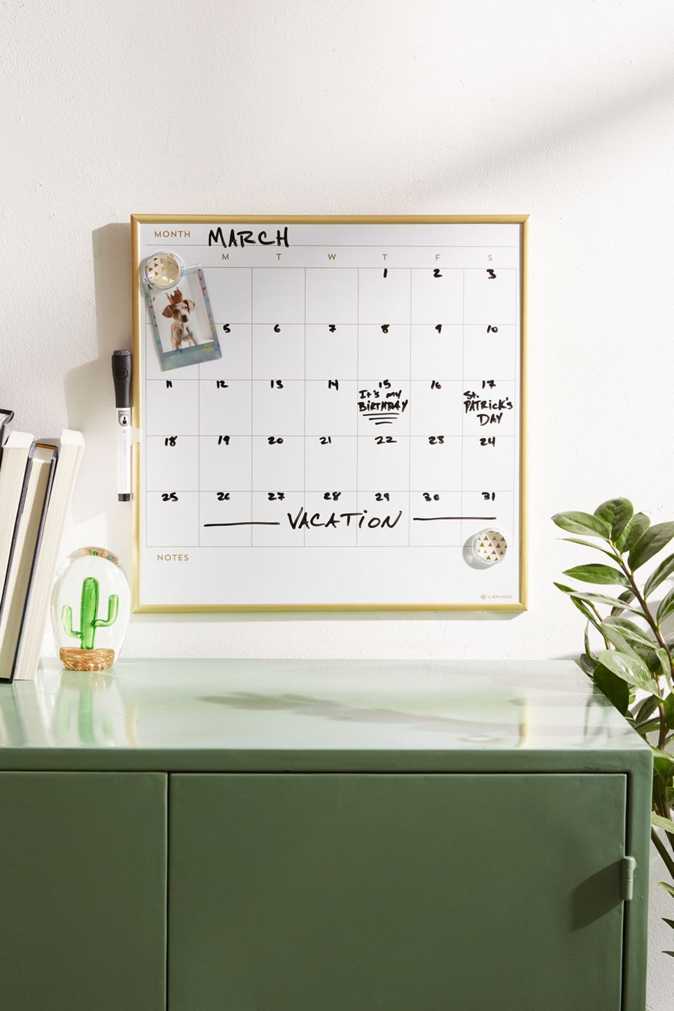 Dry Erase Calendar Message Board