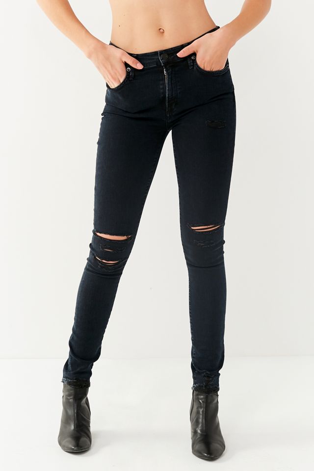 AGOLDE Sophie High-Rise Distressed Skinny Jean – Black #2