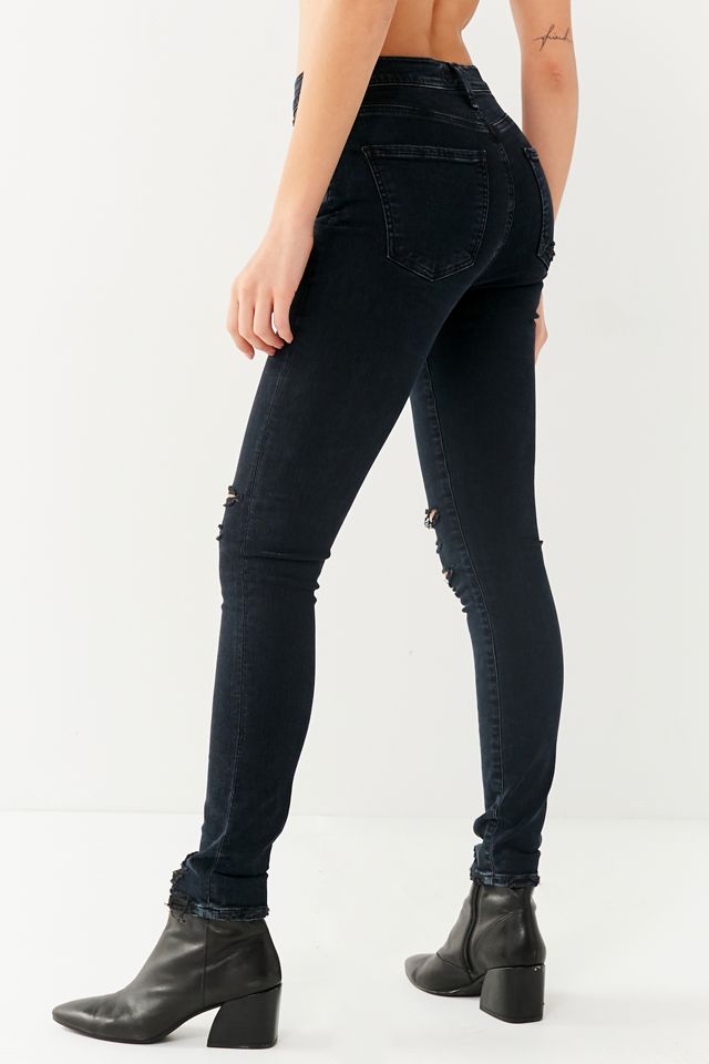 AGOLDE Sophie High-Rise Distressed Skinny Jean – Black #3