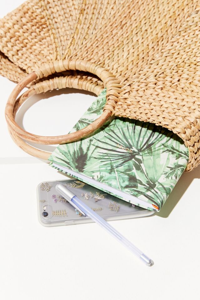 Half-Moon Straw Tote Bag #3