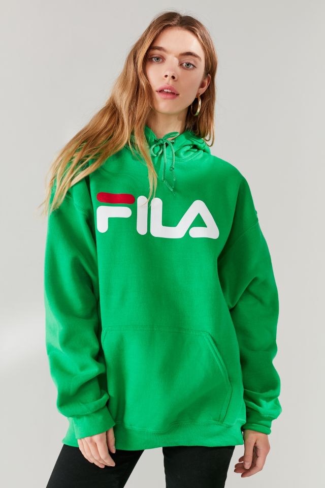 tij Steil inzet FILA + UO Logo Hoodie Sweatshirt | Urban Outfitters