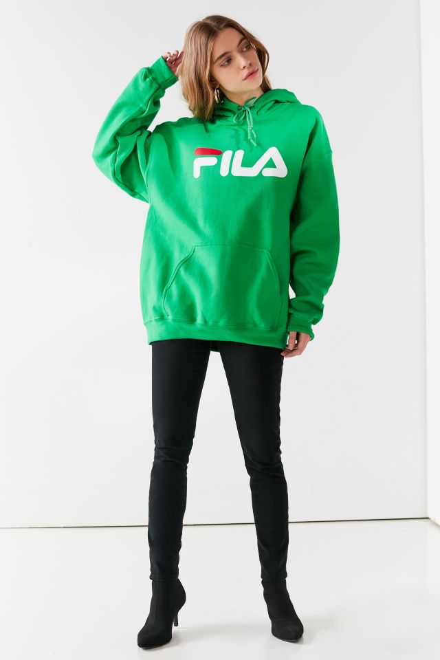 tij Steil inzet FILA + UO Logo Hoodie Sweatshirt | Urban Outfitters