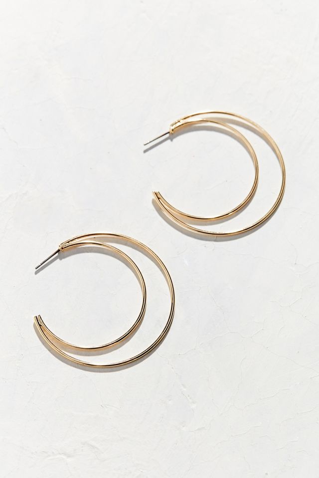 Crescent Moon Hoop Earring #1