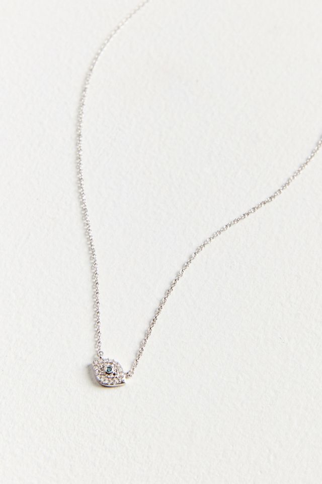 Adina Reyter Super Tiny Pave Evil Eye Necklace #1