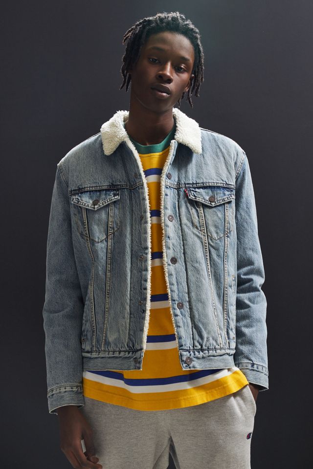 Levi’s Fineline Sherpa Denim Trucker Jacket #1