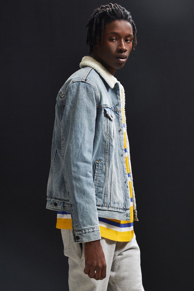 Levi’s Fineline Sherpa Denim Trucker Jacket #2