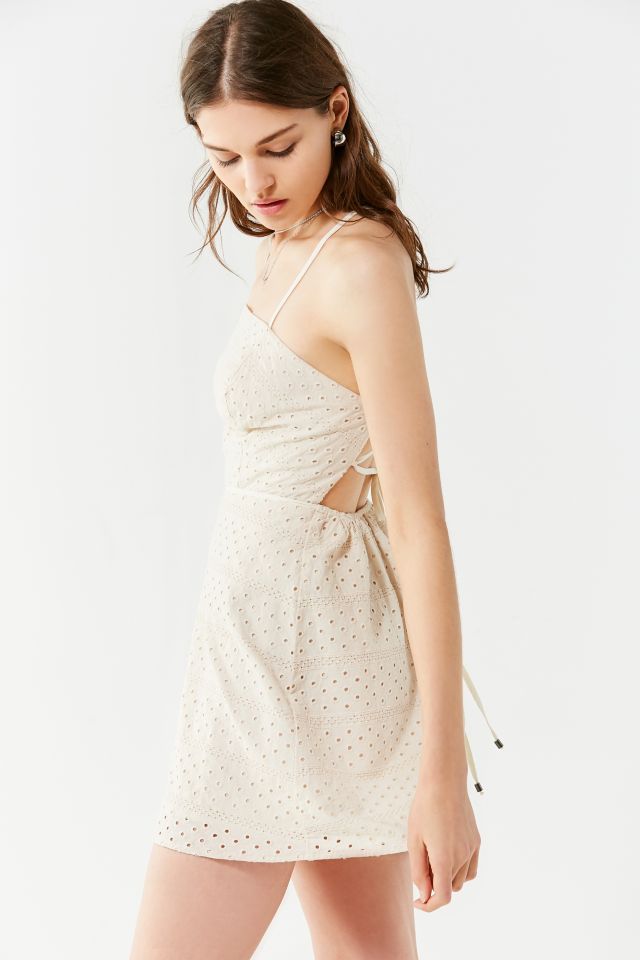 Urban outfitters white eyelet dress sale