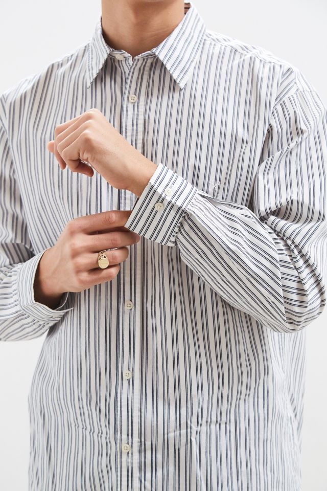 UO Palu Textured Stripe Button-Down Shirt #3
