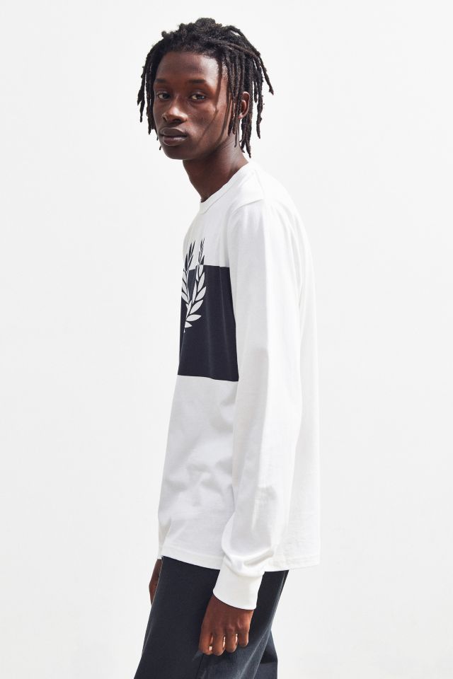 Fred Perry Blocked Laurel Wreath Long Sleeve Tee #2