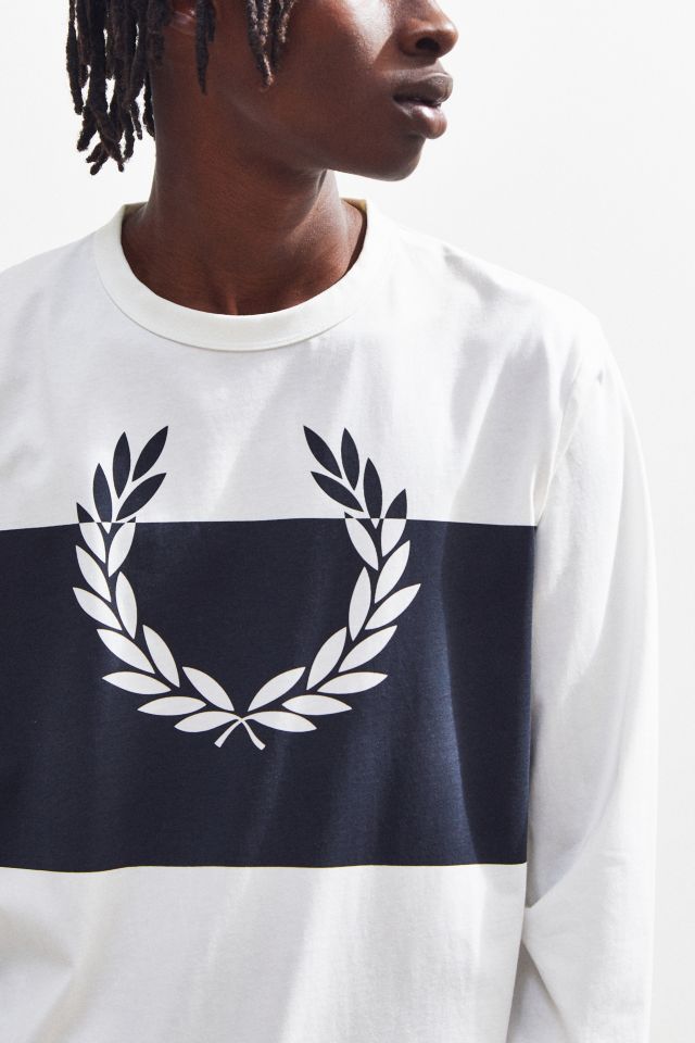 Fred Perry Blocked Laurel Wreath Long Sleeve Tee #4