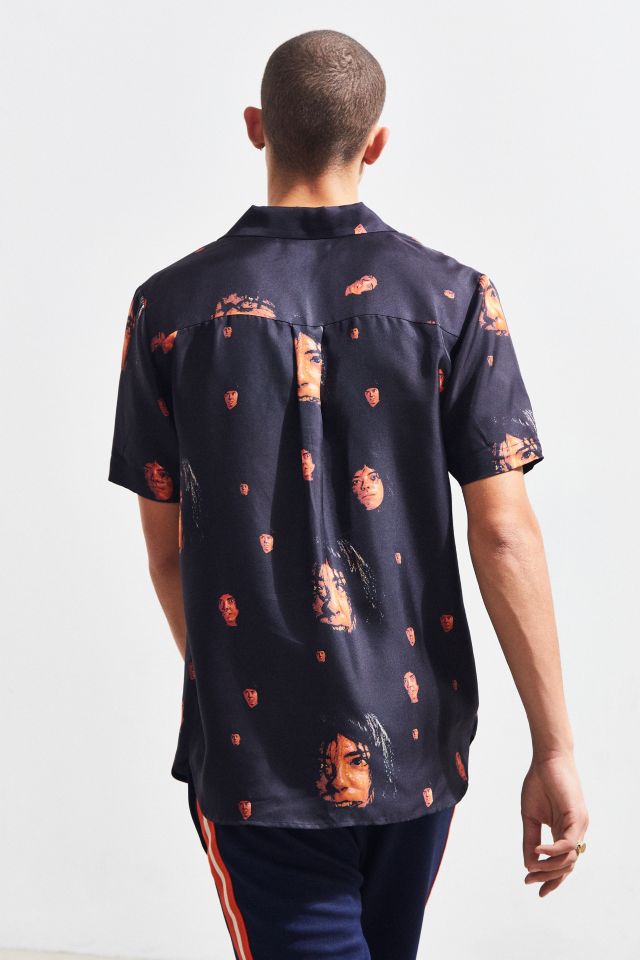 Soulland Zev Silky Rayon Short Sleeve Button-Down Shirt #3