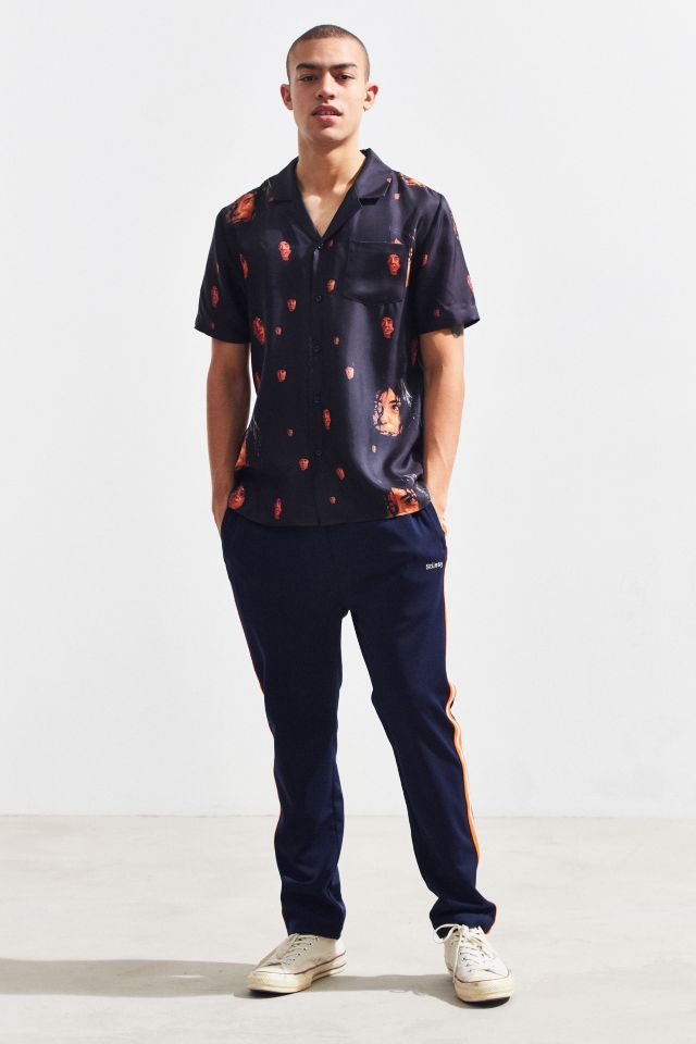 Soulland Zev Silky Rayon Short Sleeve Button-Down Shirt #5