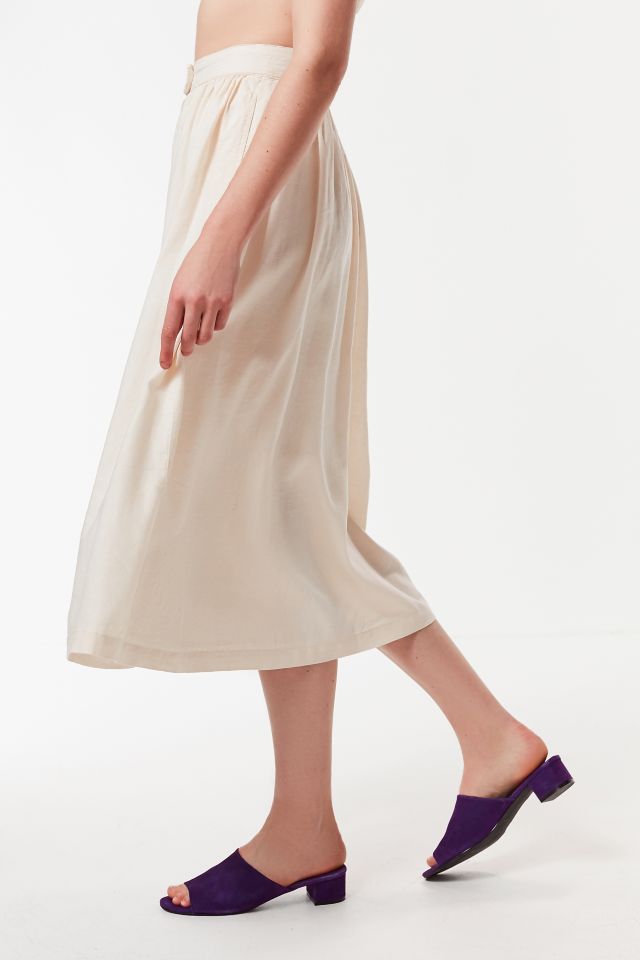 UO Arianna Button-Down Midi Skirt #3