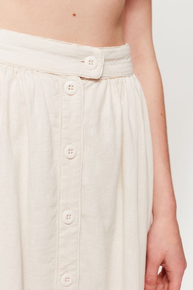 UO Arianna Button-Down Midi Skirt #4