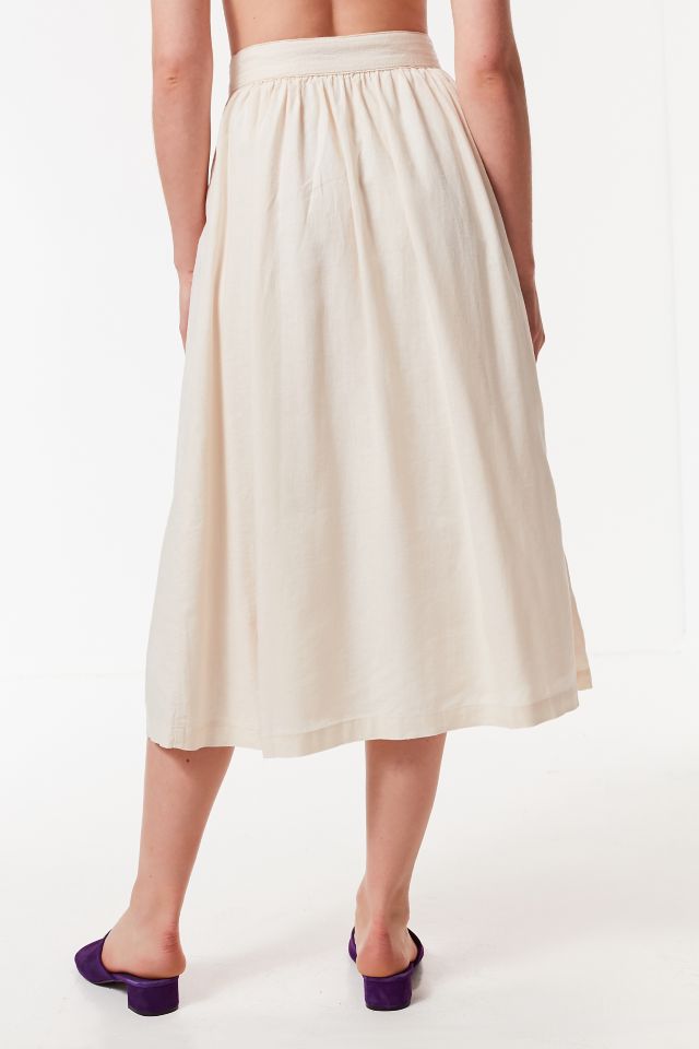 UO Arianna Button-Down Midi Skirt #5