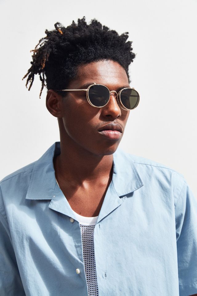 Rounded Flip-Up Sunglasses #1