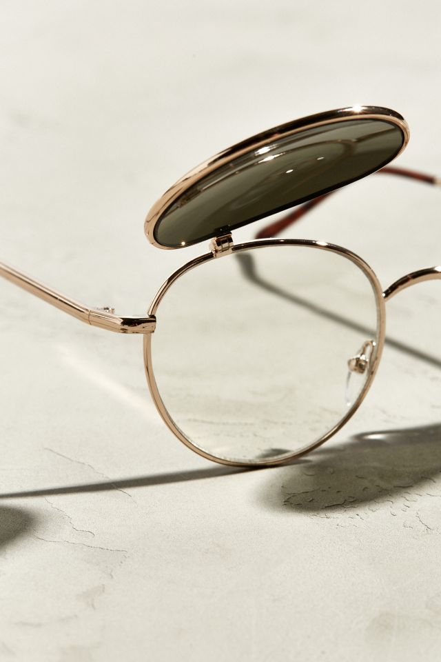 Rounded Flip-Up Sunglasses #2