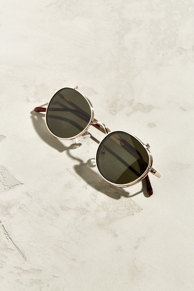 Rounded Flip-Up Sunglasses #4