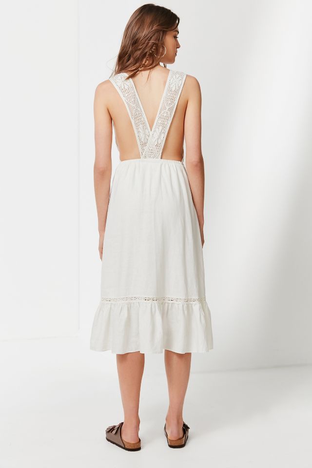 UO Antoinette Lace Trim Midi Dress #1