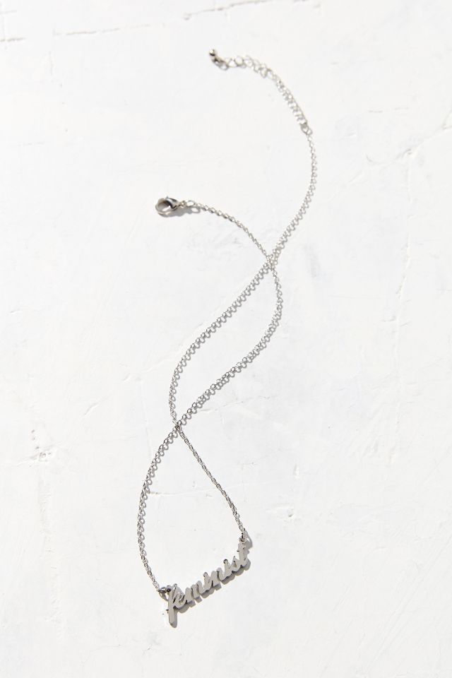 Feminist Nameplate Necklace #2