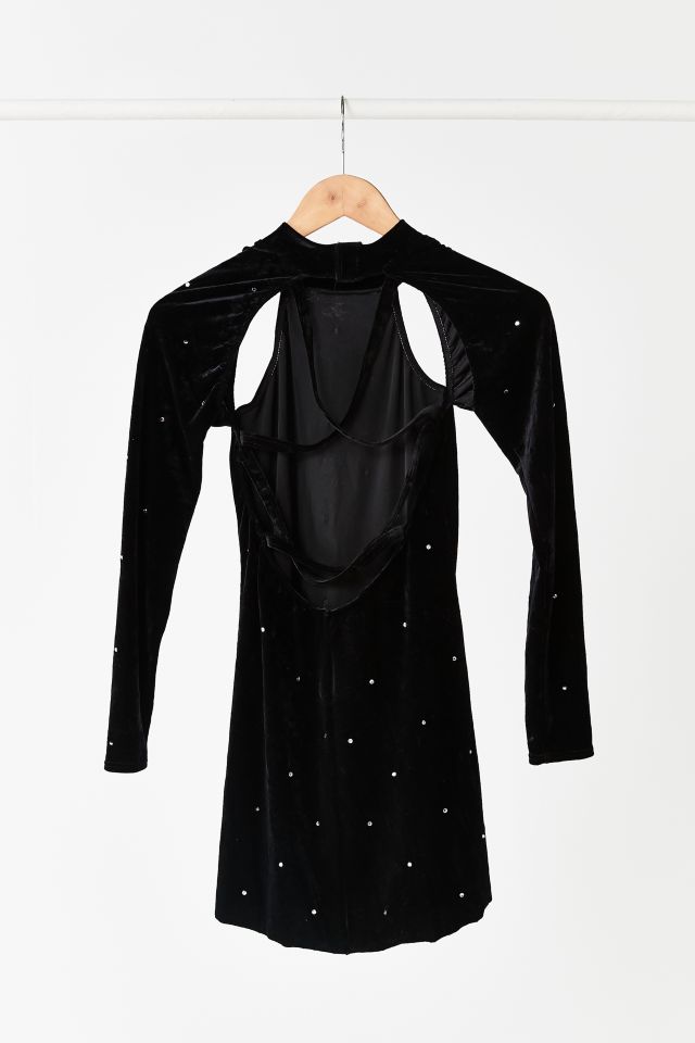 Vintage ‘90s Embellished Velvet Cut-Out Dress #2