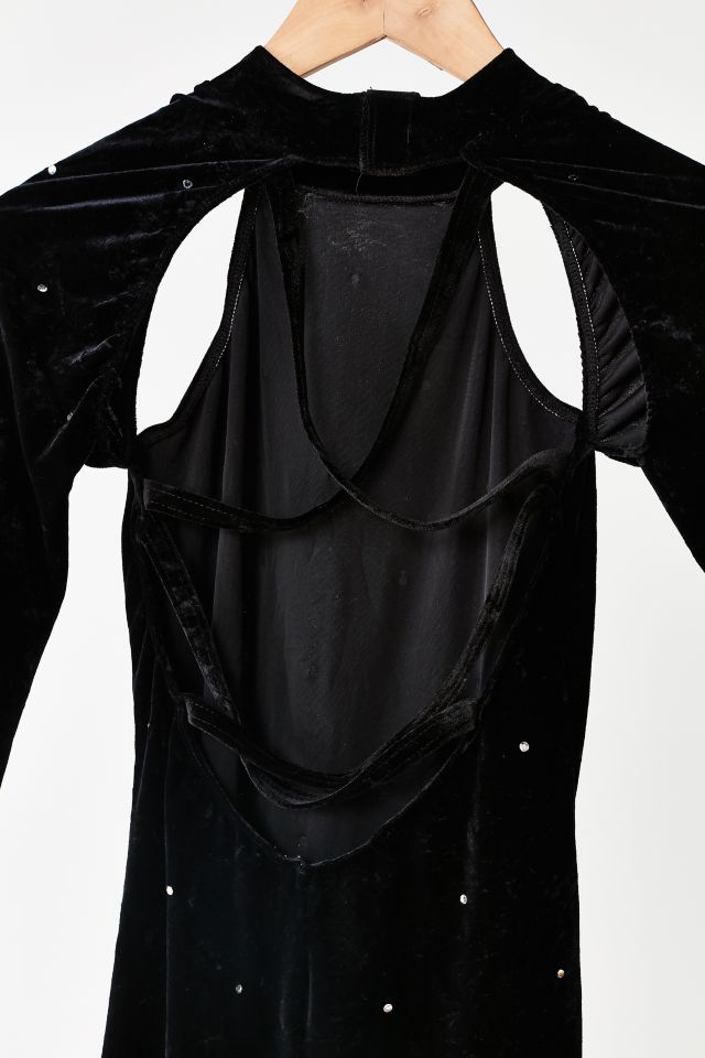 Vintage ‘90s Embellished Velvet Cut-Out Dress #3