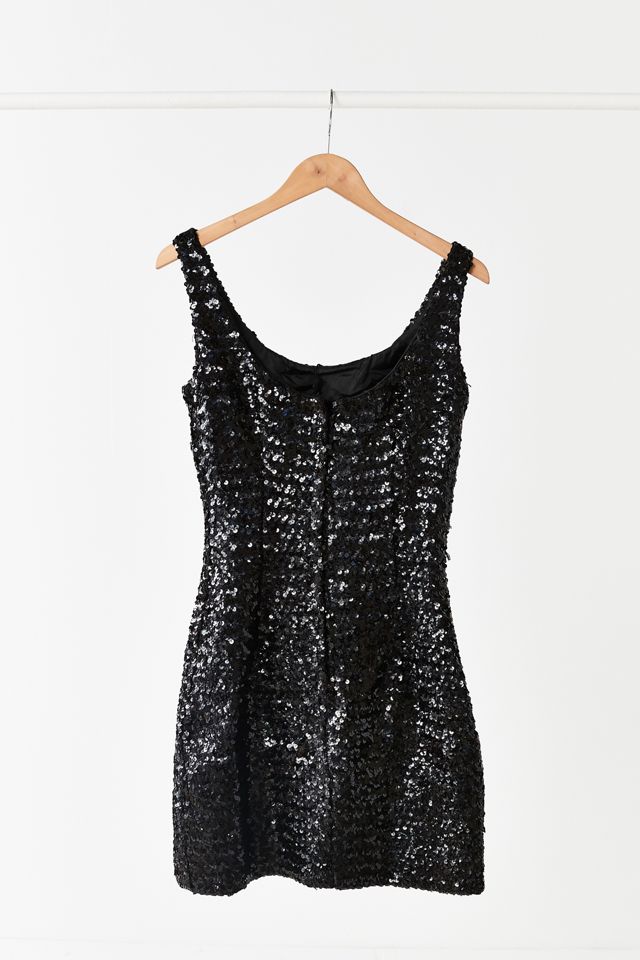 blue dress for baby girl Braxton Classic Tweed 90s Style V Neck Mini Dress in Black M main image 0