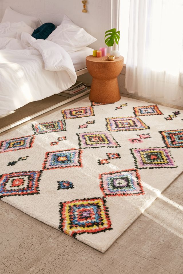 Cozy Rainbow Diamond Rug #1
