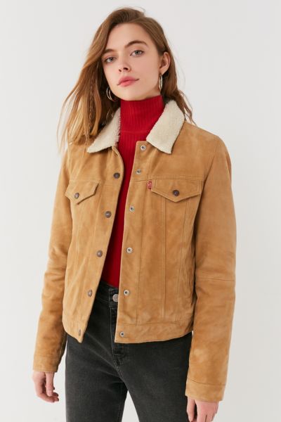 Levi's Suede Sherpa Trucker Jacket | Urban Outfitters