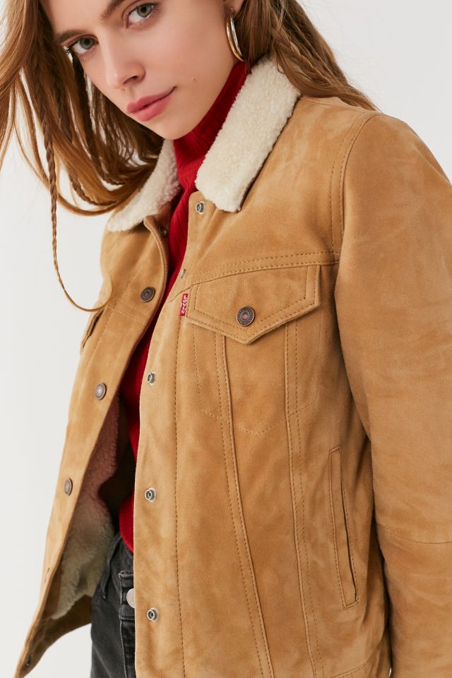 Levi's suede sherpa trucker jacket best sale