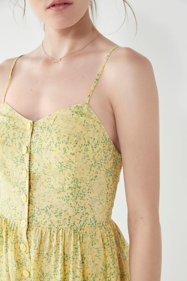 UO Poppy Sweetheart Button-Down Romper #3