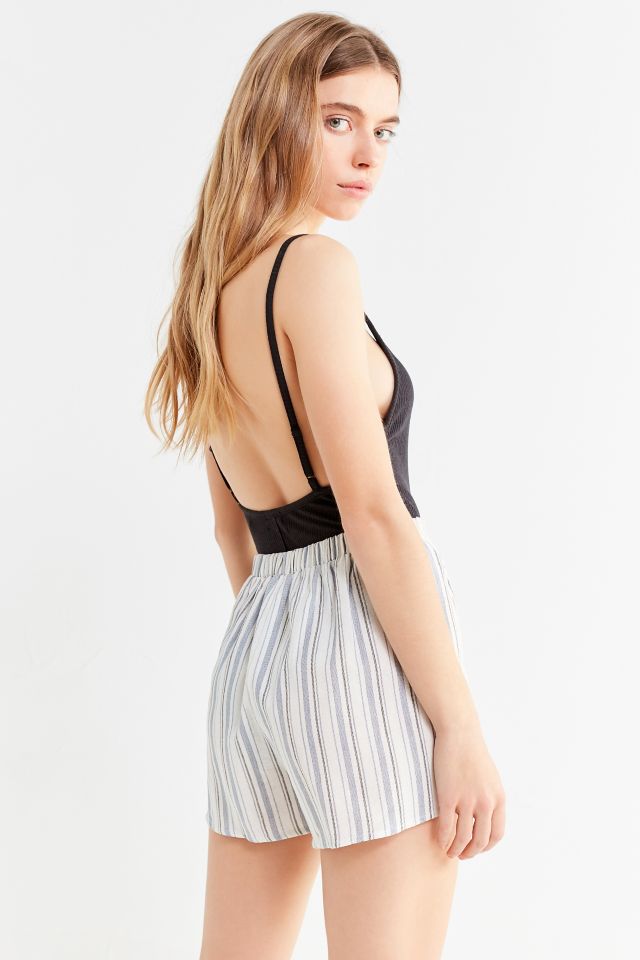 UO Jamie Striped Linen Skort Short #3