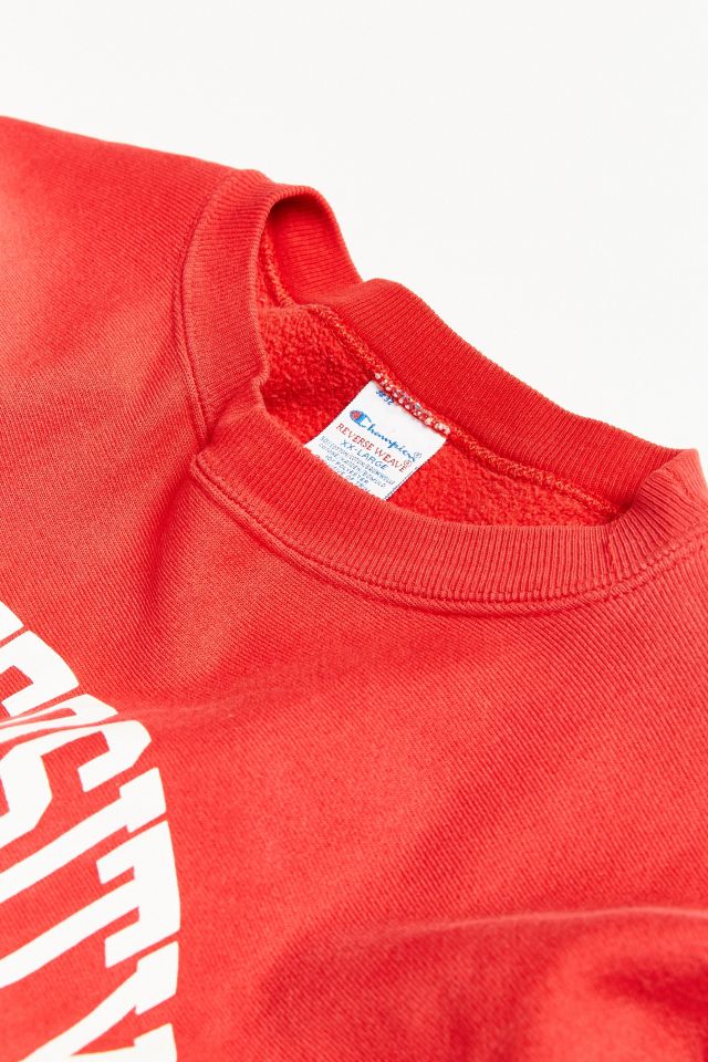 Vintage Champion University of South Dakota Red Crew Neck Sweatshirt #4