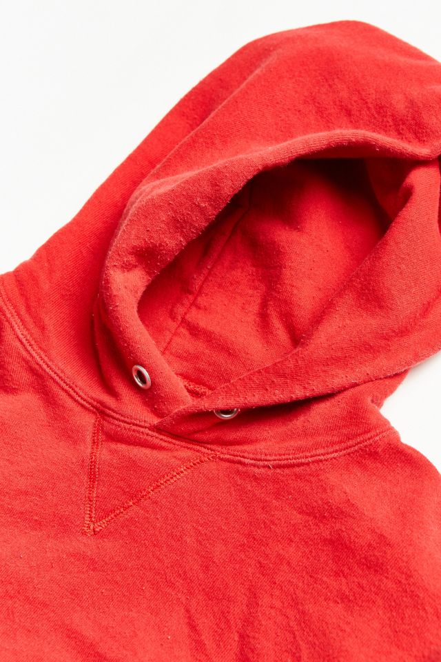 Vintage Champion Red Logo Hoodie Sweatshirt #2