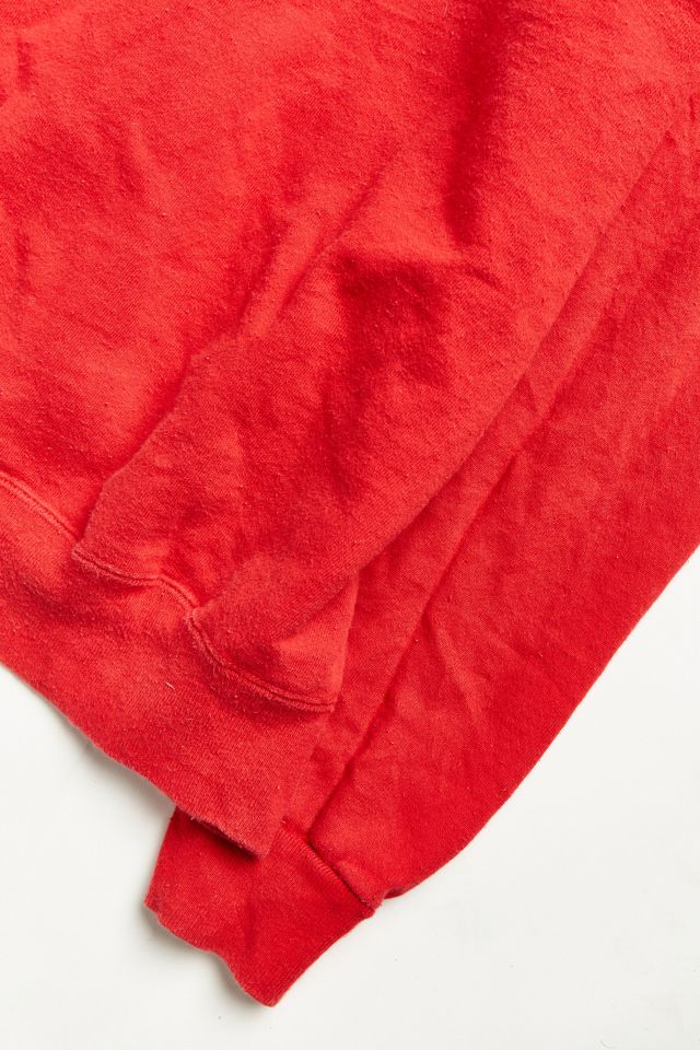 Vintage Champion Red Logo Hoodie Sweatshirt #5