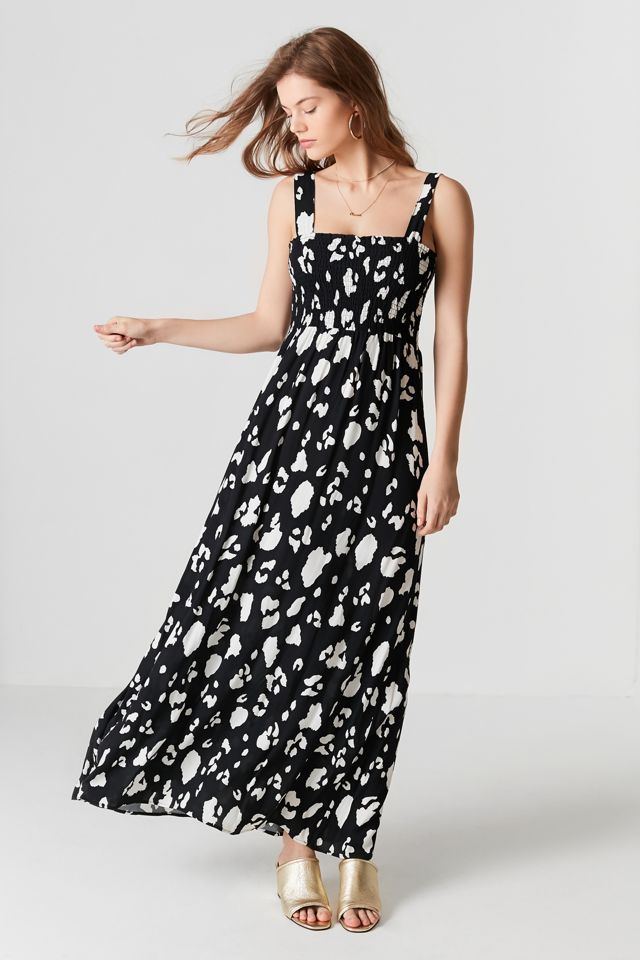 Just Female Amanda Smocked Maxi Dress | Urban Outfitters